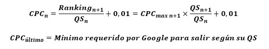 google-adwords-formula-del-coste-por-clic Google AdWords. Fórmula del coste por clic real