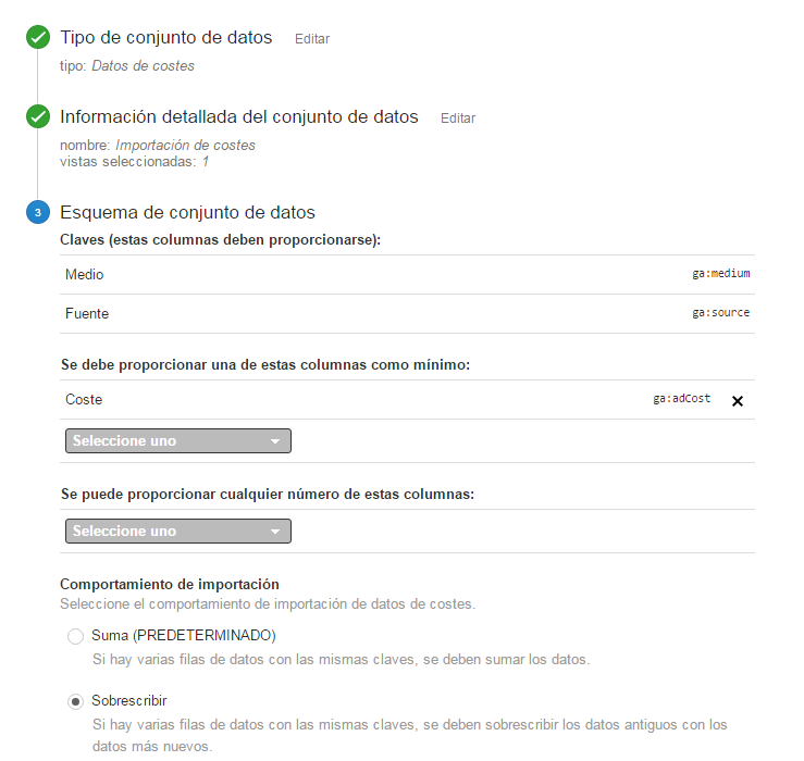 Importar datos de costes en Google Analytics - Importar datos de costes en Google Analytics -
